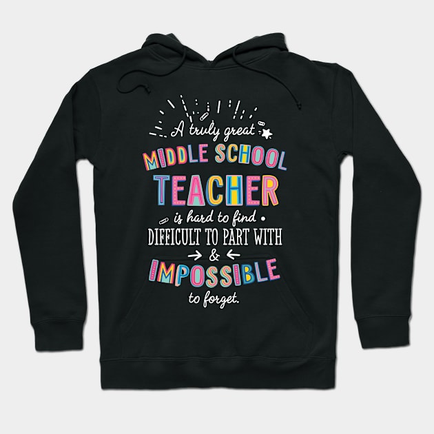 A truly Great Middle School Teacher Gift - Impossible to forget Hoodie by BetterManufaktur